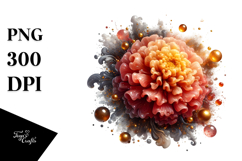 Glossy Marigold with Golden Insertions PNG Product Image 1