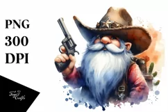 Vibrant Christmas Cowboy Gnome, PNG Product Image 1