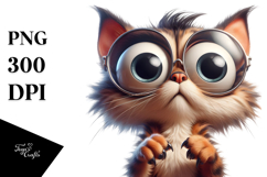 Exaggerated Cat with Oversized Sunglasses Product Image 1