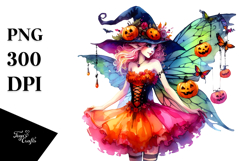 Watercolor Fairy for Halloween, Transparent PNG Product Image 1