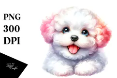 Happy Baby Bichon Frise, PNG Product Image 1