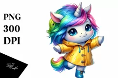 Cute Baby Unicorn Dancing PNG Product Image 1