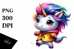 Cute Baby Unicorn Dancing PNG Product Image 3