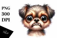 Watercolor Puppy Big Eyes Clipart Product Image 3