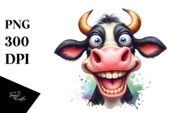 Cow Crazy Funny Cow Portrait Product Image 1