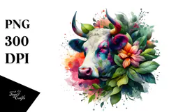 Abstract Watercolor Cow, 20 oz Tumbler Product Image 1