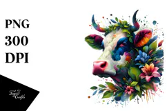 Abstract Watercolor Cow, 20 oz Tumbler Product Image 1
