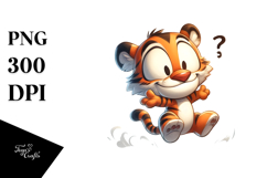 Goofy Cartoon Tiger PNG Product Image 1