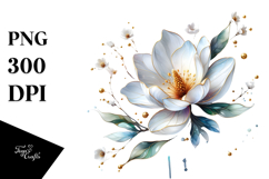 Magnolia Watercolor PNG Product Image 1