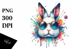 Bunny Sunglasses Quirky Colorful | Clipart Product Image 3