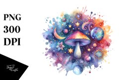 Magical Celestial Mushroom | Watercolor Splash Product Image 3