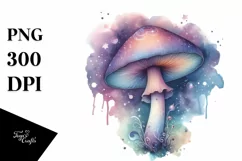 Detailed Pastel Mystical Mushroom, PNG Product Image 1