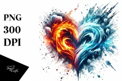 Paint Brush Style Heart PNG Product Image 1
