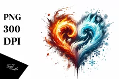 Paint Brush Style Heart PNG Product Image 1