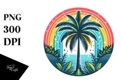 Retro Tropical Tree Rainbow, 20 oz Tumbler Product Image 1
