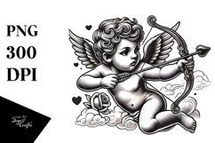 Tattoo Style Cupid PNG Product Image 1