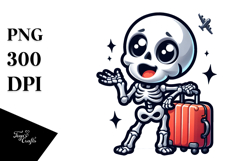 Despair Skull with Travel Suitcase Product Image 1