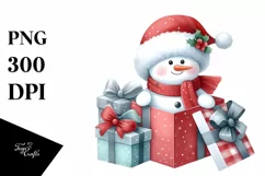 Cute Snowman & Owl PNG Product Image 3