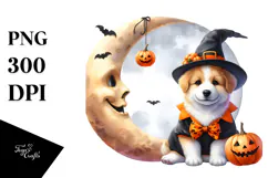 Puppy in Halloween Costume PNG Product Image 1