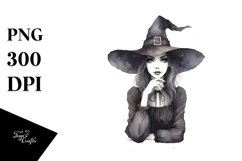 Washed Watercolor Gothic Witch | Tshirt|Tumbler|Mug|Clipart Product Image 3