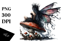 gothic fairy mushroom back view Product Image 1