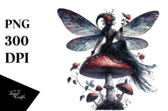 gothic fairy mushroom back view Product Image 1