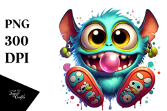 Funny Mini Banshee Design, Vibrant PNG Product Image 1