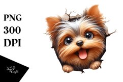 Crazy Yorkshire Terrier Sticker Clipart Product Image 3