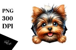Crazy Yorkshire Terrier Sticker Clipart Product Image 1