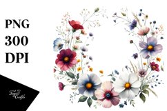 Centered Wild Flowers with Goofy Smile | Sublimation | Product Image 3