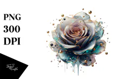 Rose Watercolor Splash PNG Product Image 1