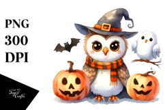 Funny Halloween Owl Clipart Product Image 1