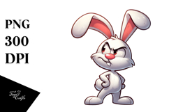Playful Bunny with Bandana, Transparent PNG Product Image 1