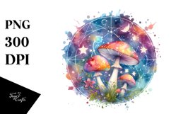 Magical Celestial Astral Mushroom Clipart Product Image 1
