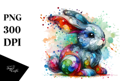 Colorful Bunny PNG Product Image 1