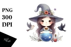 Washed Whimsical Witch PNG Product Image 1