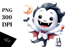 Funny Vampire Digital Painting PNG Product Image 1