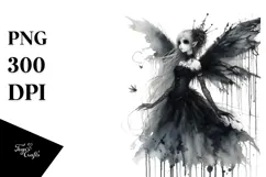 Whimsical Gothic Fairy, Transparent PNG Product Image 1