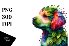 Vibrant Abstract Puppy Plant Leaves, 20 oz Tumbler PNG Product Image 1
