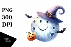 Funny Haloween Moon Sublimation Clipart Product Image 3