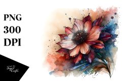 Abstract Wooden Stained Anemone Clipart Product Image 1
