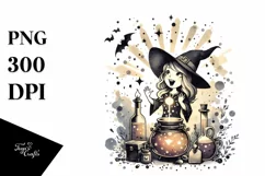 Excited Retro Witch Tshirt|Tumbler|Mug|Clipart Product Image 3