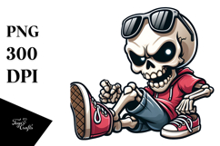 Aggressive Skull with Beach Wear, High-Res PNG Product Image 1