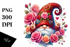 Colorful Valentine Gnome PNG Product Image 1