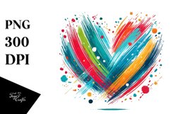Colorful Simple Heart PNG Product Image 1