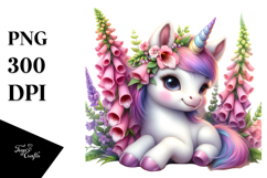Pastel Baby Unicorn Clipart Product Image 1