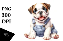 Happy Baby Bulldog PNG Product Image 1