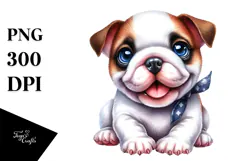 Happy Baby Bulldog PNG Product Image 1