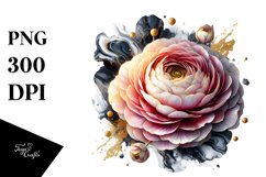 Glossy Ranunculus Marble Splash Clipart Product Image 3