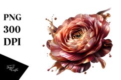 Glossy Ranunculus Marble Splash Clipart Product Image 1